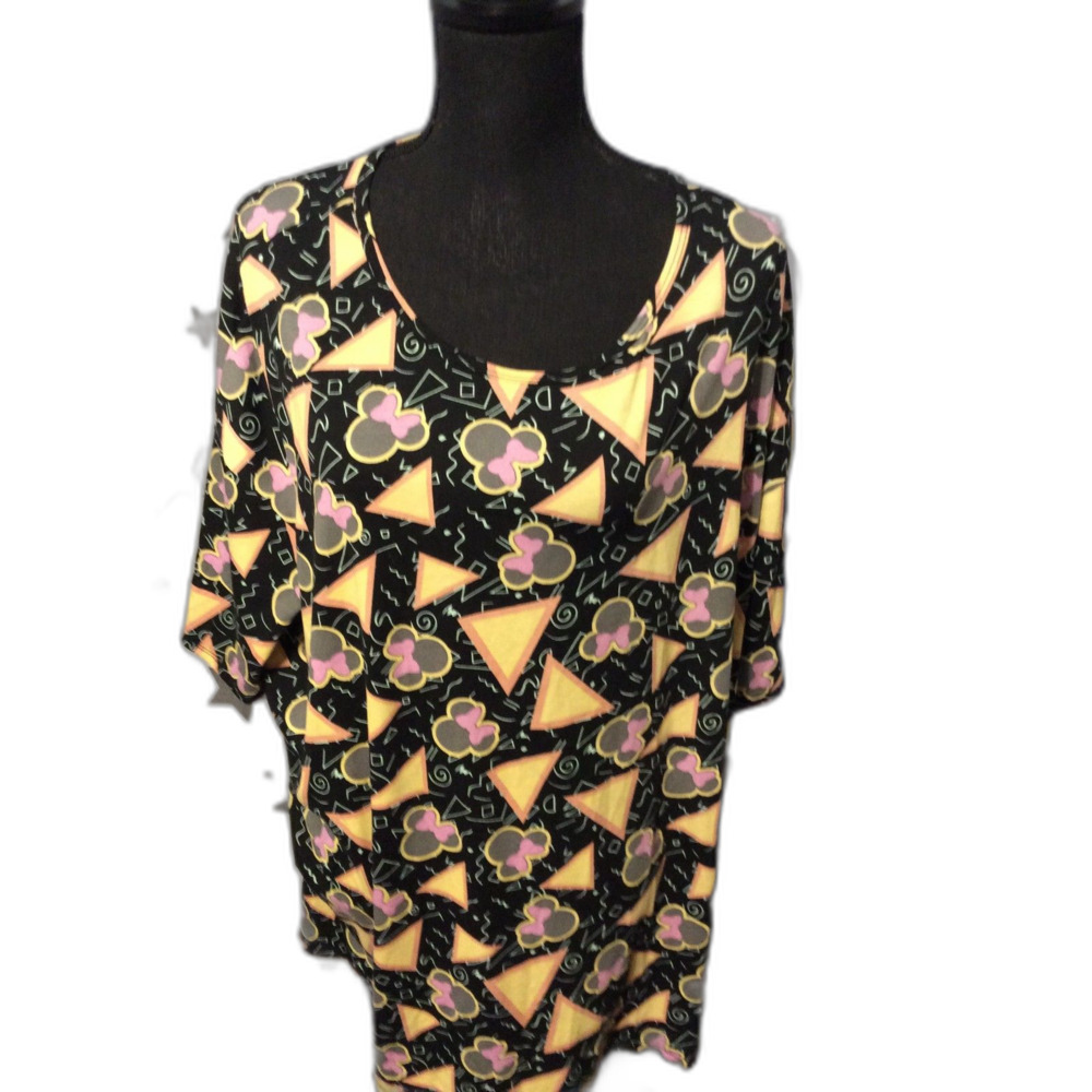 Disney LuLaRoe XL Minnie Mouse Top 3/4 sleeves stretchy Irma